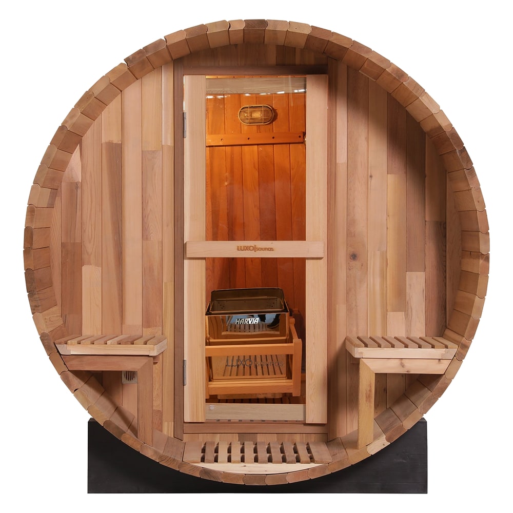 Luola 4-Person Red Cedar Barrel Sauna