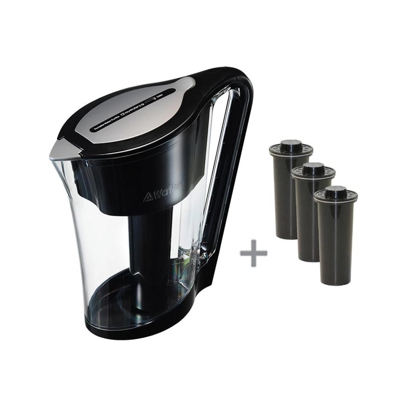 MyWaterJug 1.5L fluoride filter jug with 3 replacement filters